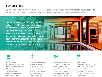 Inner pages (web template) amenities clean design facilities features hotel innerpages inspiration inspirational landing layout mockup modern new page responsive simple ui ux website