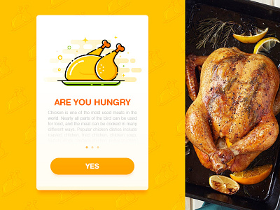 Are you hungry app chicken icon ui