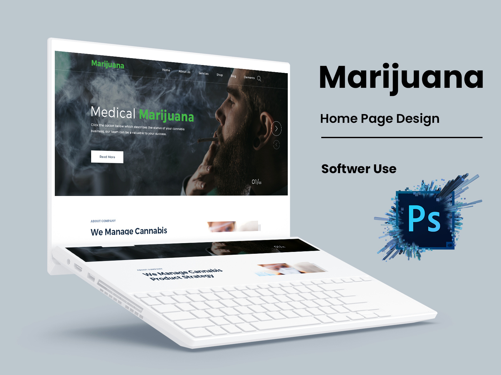 Marijuana website design by Mr. Chaudhari on Dribbble