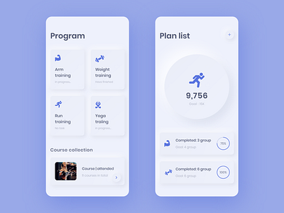 Fitness Tracking UI 2020ui android app app design apps design fitness fitness app fitness center fitness club fitness logo gym gym workout run running running tracking tracking ui uiux workout
