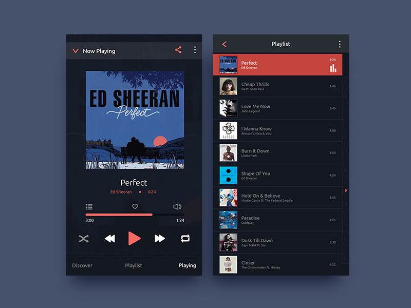 Music Player uipractice uidesign app branding vector ui design illustration application design music player ui app