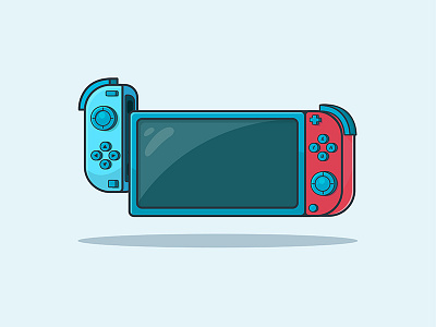 Nintendo Switch art artwork artworks design flatvector gaming illustration nintendo switch vector