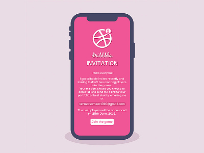 Dribbble Invitation art design illustration vector