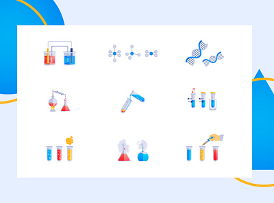 Science Icons design education icondesign illustration onlinelearning science science icons study