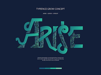 Illustration Vector Typeface Arise illustration lettering typeface typography