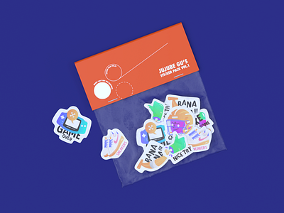 Jujube Gu's Sticker Pack Vol.1 arnold render branding c4d character design design illustration package sticker