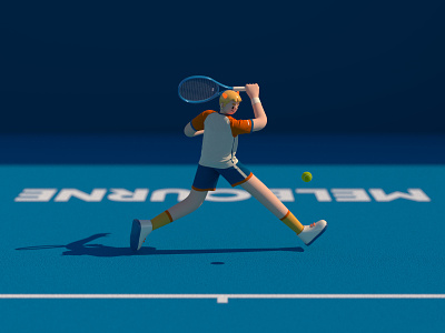 Tennis Player 3d modeling ao c4d character character design cinema 4d illustration melbourne tennis
