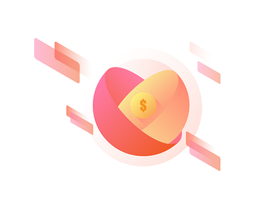 Payment axonometric icon illustration logo