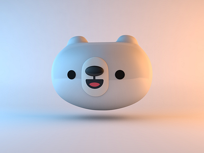 A polar bear 3d 3d modeling bear c4d character character design cinema 4d mascot polar bear