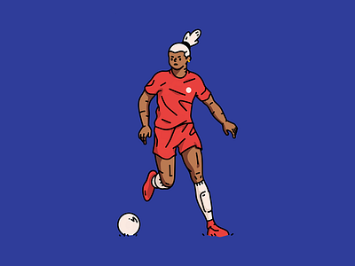 Football Player athlete cartoon charachter design character football illustration player procreate procreate art soccer sports