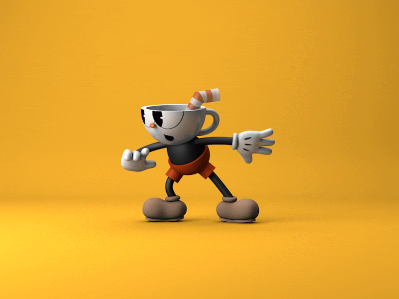 Cuphead 3d 3d modeling animation c4d character character design cuphead game nintendo nintendo switch xboxone