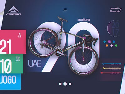 Merida Bikes - main page Scultura ai bikes colors design graphics merida ui ux web