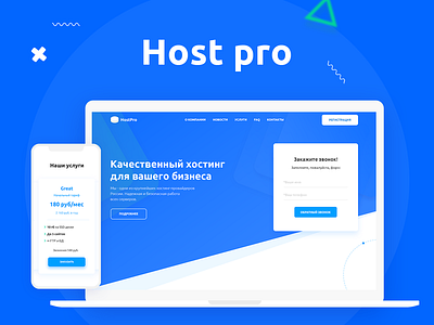 Host Pro - website hosting app color design designer form illustration interface logo typography ui ux web