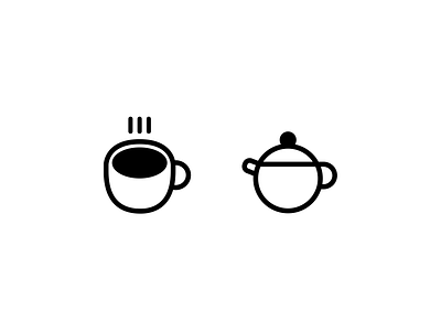 Teapot Cup branding design illustration vector