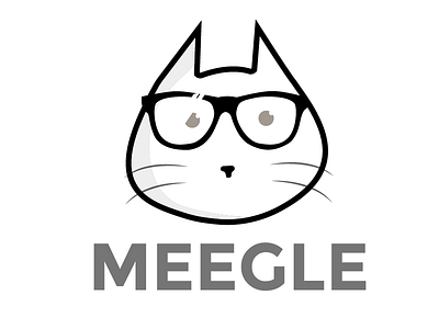 Meegle logo design cat illustrator logo