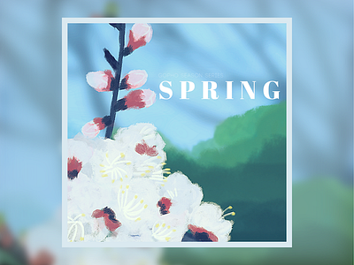 Spring, Gopho poster design flower illustrator photoshop postcard spring