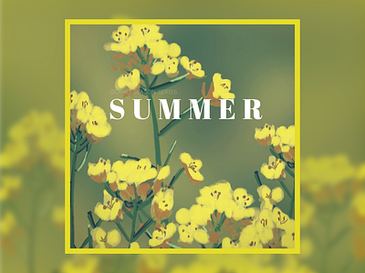 Summer illustration poster flower illustrator photoshop poster design summer