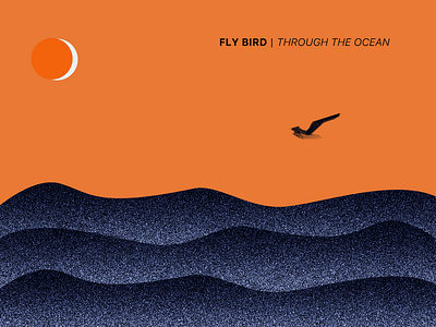 Book Cover Illustration bird book cover ocean poster sunset