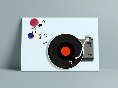 gramophone record adobe illustrator poster record