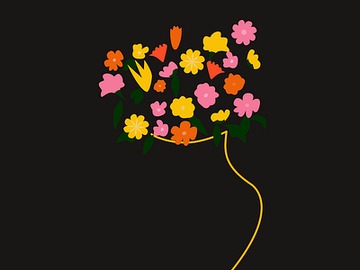 Flower brand illustration packaging