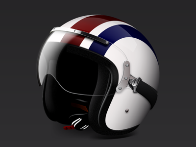 Racing Helmet blue helmet racing red speed stripes