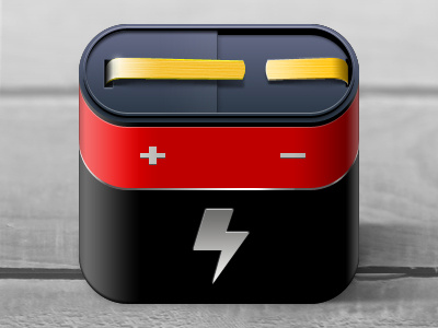 Battery iPhone Icon battery black energy icon iphone red yellow