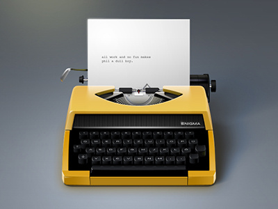 Little Typewriter Icon icon letter paper text typewriter writer writing