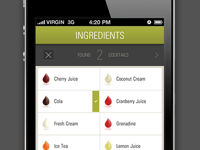 Cocktail App UI