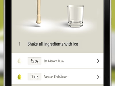 Cocktail App Teaser #2 cocktails custom retina iphone ui ios
