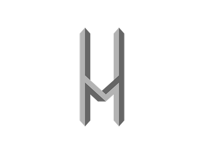 Huskisson 'H' Logo art direction branding design flat lettering logo minimal vector
