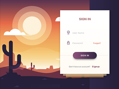 Login page