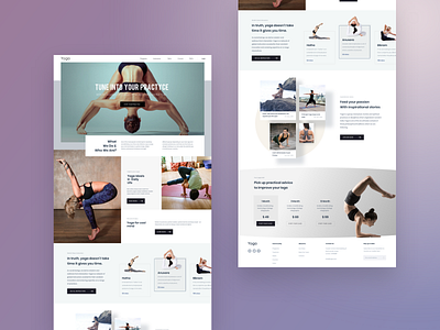 01 hour challenge for yoga landing page