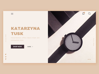 Concept watch landing page web
