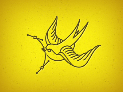 vector construction bird curves design icon logo swallow vector