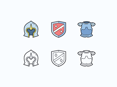 Hand Drawn icons: Armour