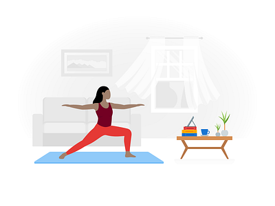 Fogg Illustration: Yoga at Home