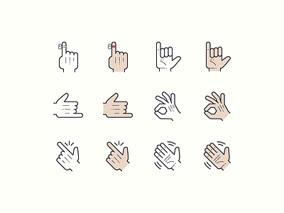 Hand Drawn icons: Hands call me color design digital art easy gesture gestures graphic design hand hand drawn hands hang10 icon icons ok hand outline reminder so so vector