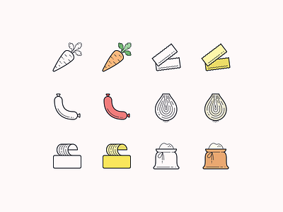 Hand Drawn icons: Food