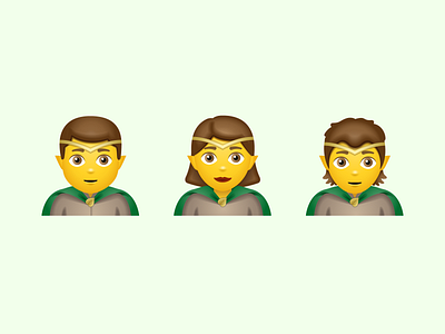 Vector Emoji: Elves