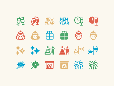 Fluent System icons: New Year Icons