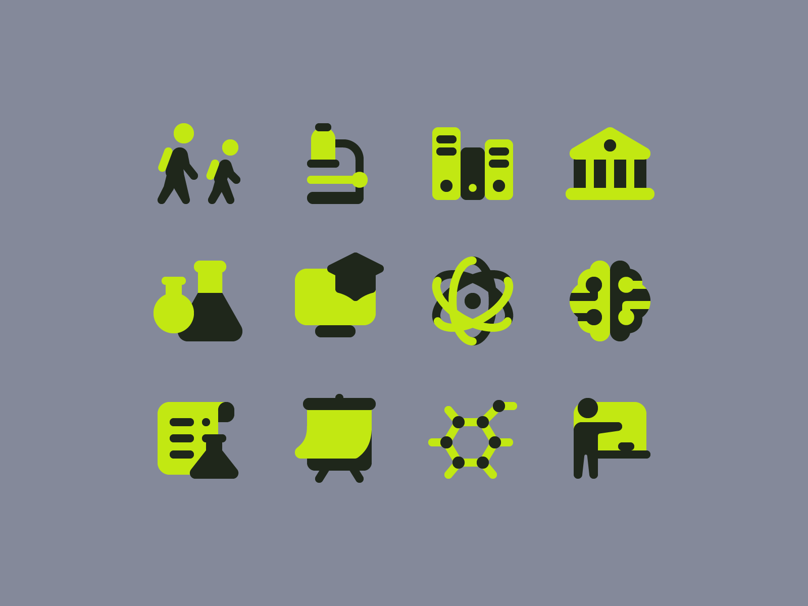 Plumpy icons: Science design digital art education app glyphs graphic design icon icon set icons icons8 online courses physics remote working school app science studying teacher two-tone ui university vector
