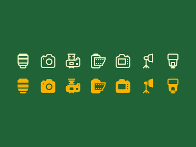 Fluent System icons: Camera and Camera Accessories