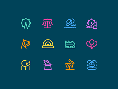 Simple Small icons: Amusement Park