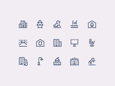 Simple Small icons: City 1em building city design digital art ecology icon icon set icons monuments outline vector