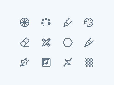 Simple Small icons: Design & Editing 1em creativity design design process design tools editing graphic design icon icon set icons outline vector