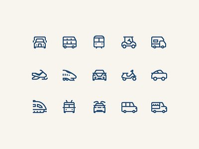 Simple Small: Ground Transportation 1em car city design digital art icon icon set icons outline train transport vector