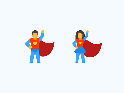 Flat Color icons: Superheroes character color design digital art flat graphic design icon icons illustration power superhero vector