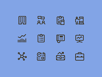 Simple Small icons: Business 1em business cash city design digital art ecommerce finance graph graphic design icon icon set icons icons8 outline presentation stroke ui vector