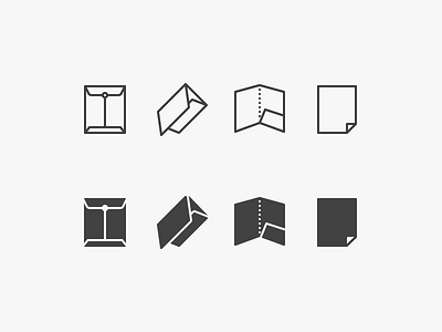 iOS icons: Printing Products booklet branding design digital art envelope file folder graphic design icon icon set icons icons8 ios outline paper printing products stroke typography ui vector