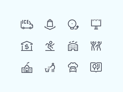 Simple Small icons: City 1em bank car wash city design digital art graphic design ice cream icon icon set icons icons8 outline people school small small icons stroke ui vector
